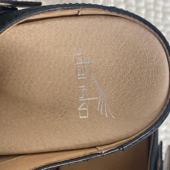 Dansko Black Suede Mules with Side Buckle - Picture 4 of 8